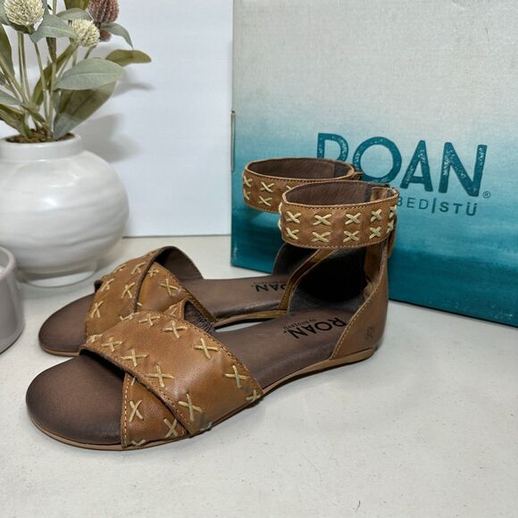 New Roan By Bed Stu Kel Bosco Leather Sandals Tan FR85008 Women's 6 NWB - Picture 4 of 12